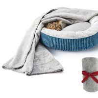 HKM-040467 Ultra-Soft Grey Polyester Dog Blanket for Deep Sleeping - 70 CM x 100 CM