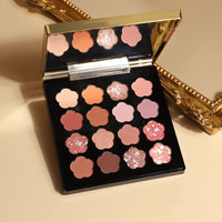 HKM-326547 16-Color Eyeshadow Palette with Matte, Shimmer, and Glitter Finishes