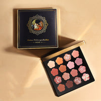HKM-326547 16-Color Eyeshadow Palette with Matte, Shimmer, and Glitter Finishes