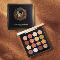 HKM-326547 16-Color Eyeshadow Palette with Matte, Shimmer, and Glitter Finishes