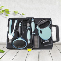 HKM-695251 Five-Piece Pet Grooming Set - Comb, Nail Scissors, Telescopic Traction Rope, and Hair Removal Brush
