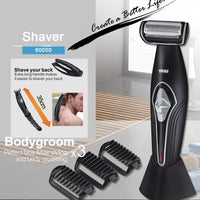 HKM-496979 Washable Electric Razor with Changeable Head, Battery Operated, IPX5 Waterproof Rating, 60-Minute Runtime