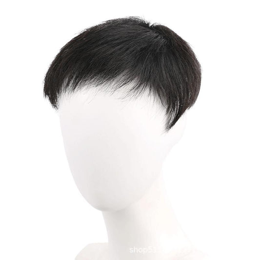 HKM-667091 Men's Natural Real Hair Short Wig - Breathable Design for All Skin Tones and Face Shapes