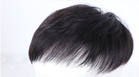 HKM-667091 Men's Natural Real Hair Short Wig - Breathable Design for All Skin Tones and Face Shapes
