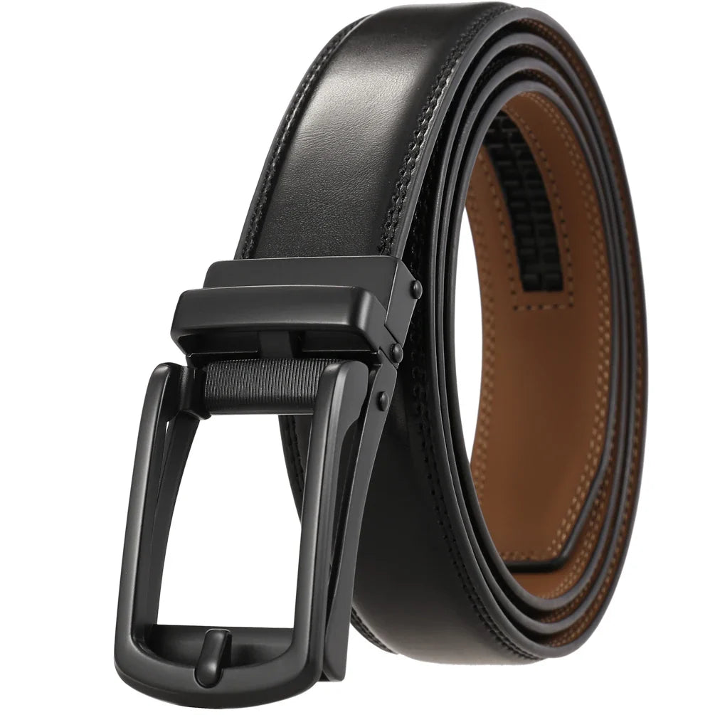 HKM-444755 Men's Leather Belt 3.0cm Width - Stylish and Durable Design