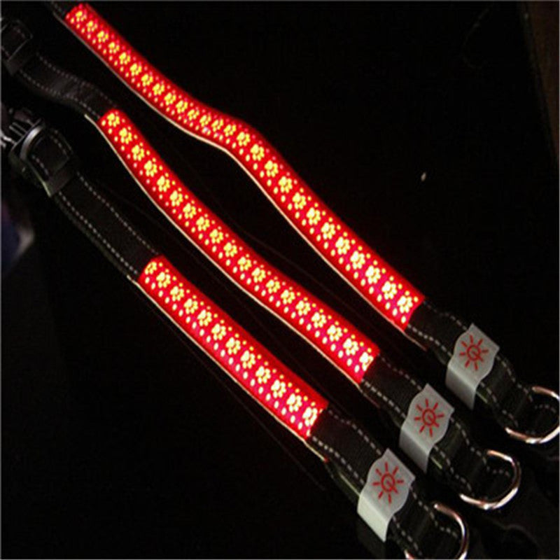 HKM-769811 LED Dog Collar with USB Rechargeable Light - Adjustable Sizes 40cm, 50cm, 60cm