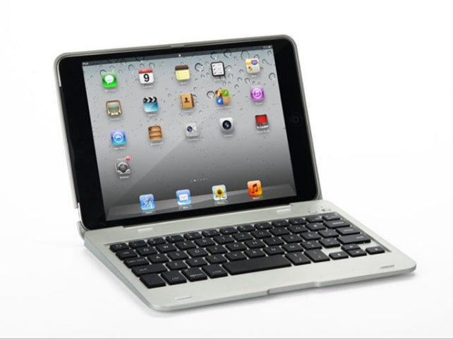 KTX-823123 Aluminum Keyboard Case with Rotating Stand for iPad Mini - Bluetooth Compatible