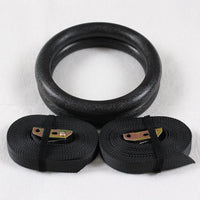 HKM-198739 Adjustable ABS Fitness Rings with Strap Loops for CrossFit and Gymnastics Training
