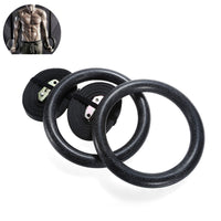 HKM-198739 Adjustable ABS Fitness Rings with Strap Loops for CrossFit and Gymnastics Training