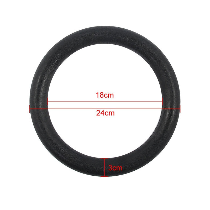 HKM-198739 Adjustable ABS Fitness Rings with Strap Loops for CrossFit and Gymnastics Training