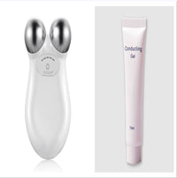 HKM-759635 Microcurrent Facial Lifting Device for Skin Rejuvenation and Firming, Model HS-858, Rechargeable with Massage Oil Included