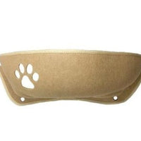 HKM-677715 Crescent-Shaped Cat Litter Box with Suction Cups and Velvet Pad for All Seasons
