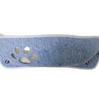 HKM-677715 Crescent-Shaped Cat Litter Box with Suction Cups and Velvet Pad for All Seasons
