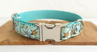 HKM-885395 Comfortable Polyester Dog Collar in Orange and Blue - Multiple Sizes Available