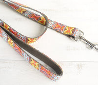 HKM-885395 Comfortable Polyester Dog Collar in Orange and Blue - Multiple Sizes Available