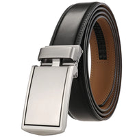 HKM-984851 Genuine Leather Buckle Ratchet Belt for Men - Size LY33-1550-1
