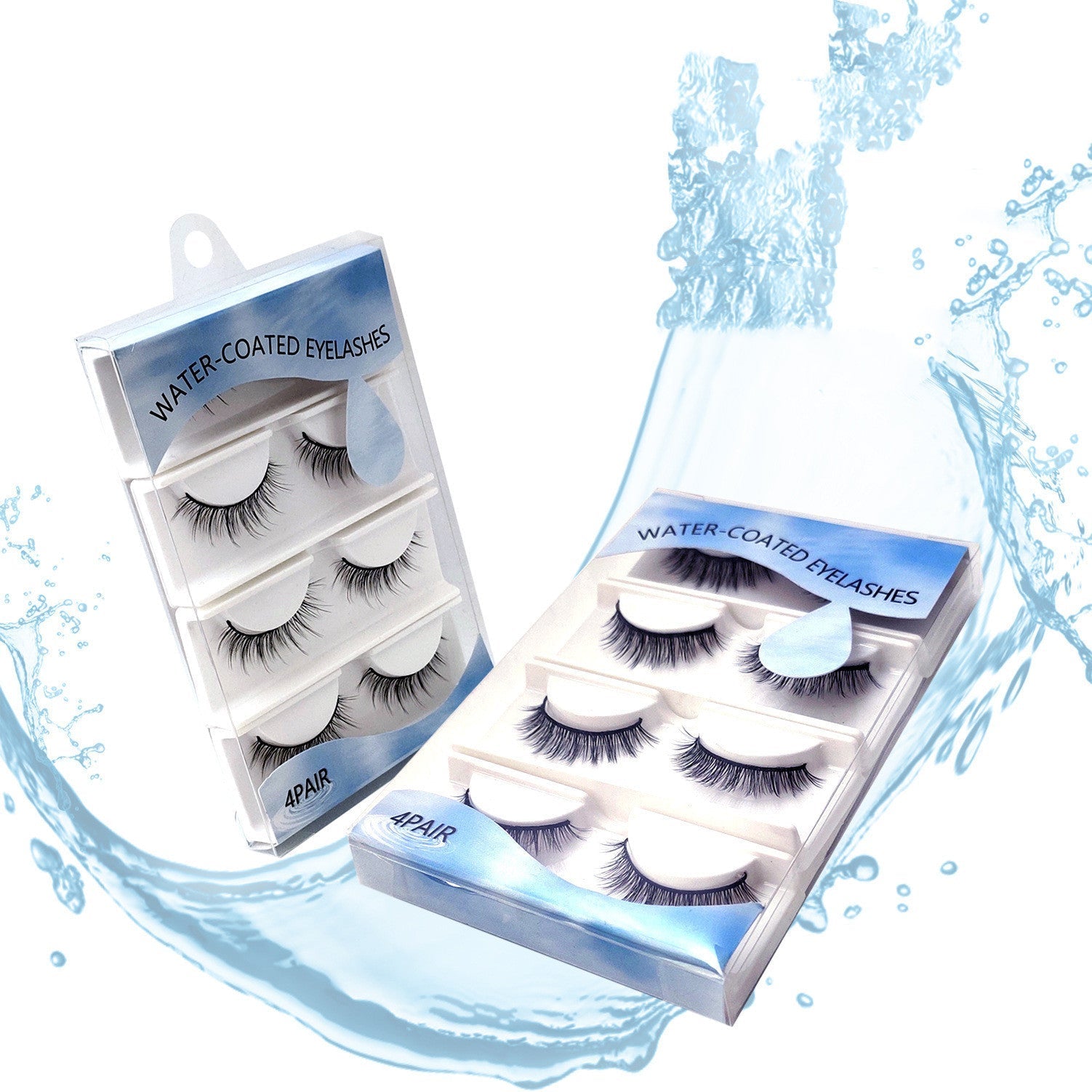 HKM-206995 Instant-Setting Waterproof False Eyelashes - Easy Application with No Glue Required