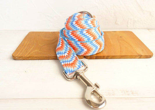 HKM-949779 Portable Dog Running Leash Set - Adjustable Rope in Orange and Blue, Available in Multiple Sizes