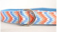 HKM-949779 Portable Dog Running Leash Set - Adjustable Rope in Orange and Blue, Available in Multiple Sizes