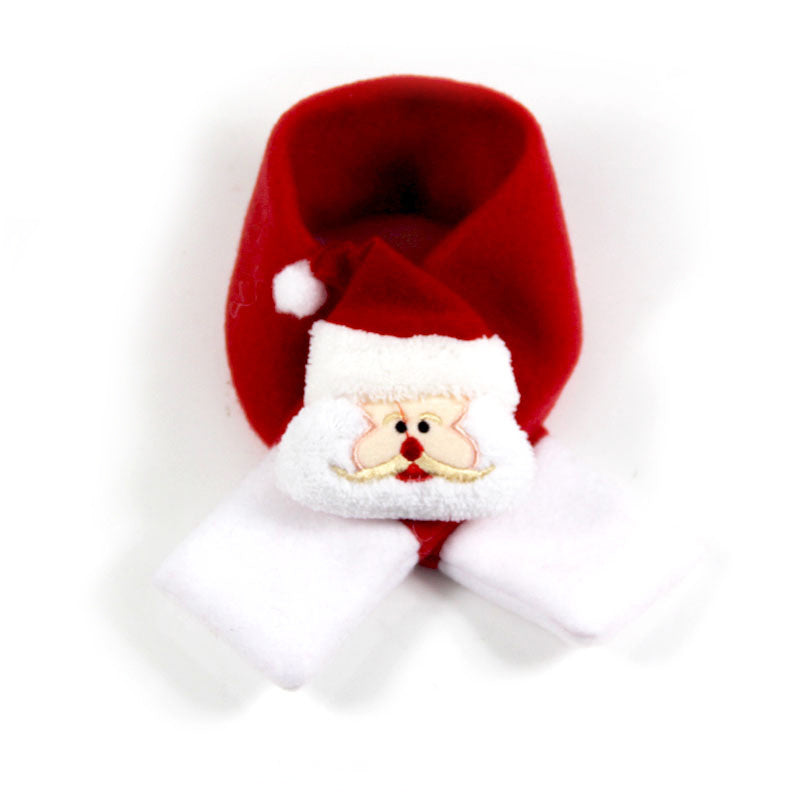 HKM-972371 Cozy Santa Scarf Bow Tie Hat Set for Dogs and Cats