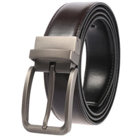 HKM-787091 Men's Two-Layer Cowhide Perforated Casual Trouser Belt