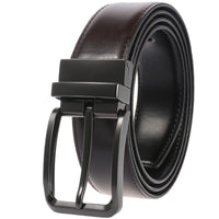 HKM-787091 Men's Two-Layer Cowhide Perforated Casual Trouser Belt