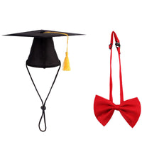 HKM-405907 Creative Graduation Hat and Bow Tie Outfit for Small Pets