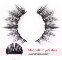 HKM-336915 Magnetic Eyelash Set with Liquid Eyeliner - Five Pairs of Glue-Free Lashes in Various Styles