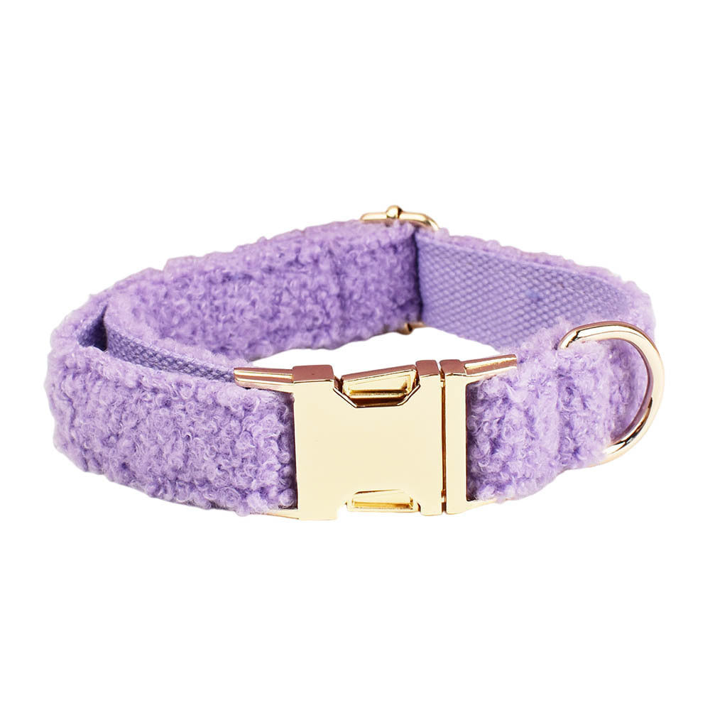 HKM-702611 Purple Dog Four-Piece Set: Collar, Leash, Bow, and Vest for Small Pets