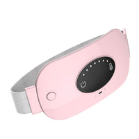HKM-231379 Electric Heating and Vibration Massage Belt for Waist Support, Adjustable Temperature 40-65°C, ABS Material, Pink or White Options