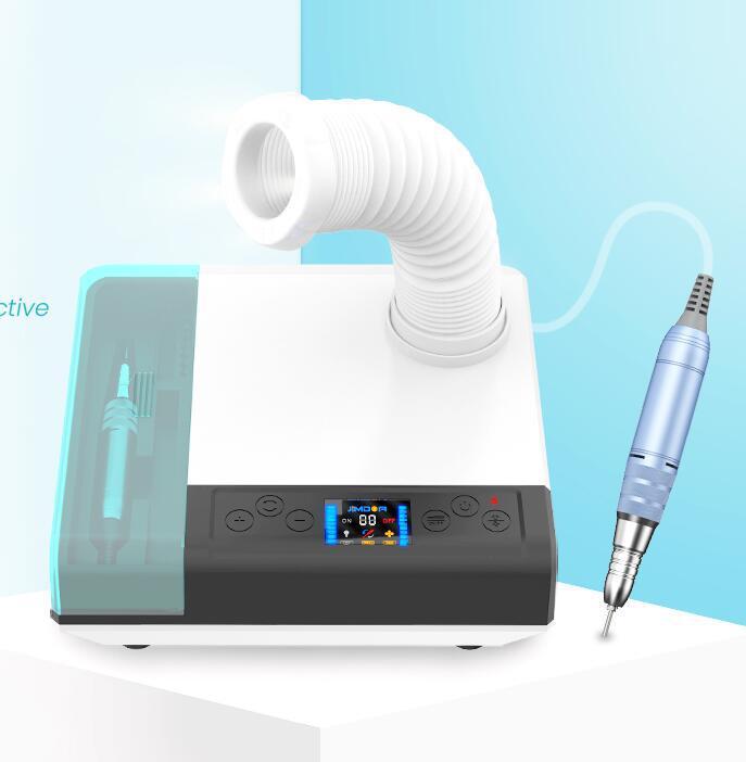 HKM-673747 Electric Nail Polishing Machine with Vacuum Cleaner and Lighting - 3 in 1 Design, 35000RPM, AC 100-240V