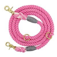 HKM-522643 Gradient Nylon Dog Collar and Leash Set - 6ft Heavy Duty Rope with Metal Chain for Training and Outdoor Walking
