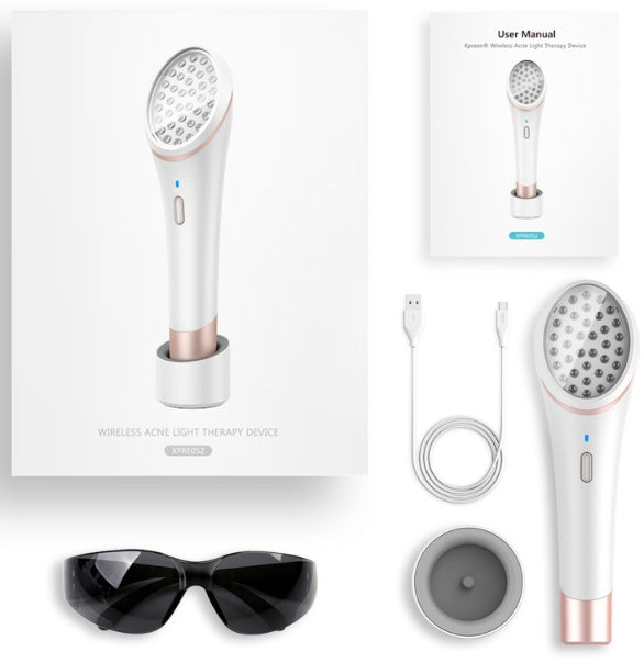 HKM-280467 Dual-Light Wireless Acne Treatment Device with Phototherapy Technology for Acne Relief