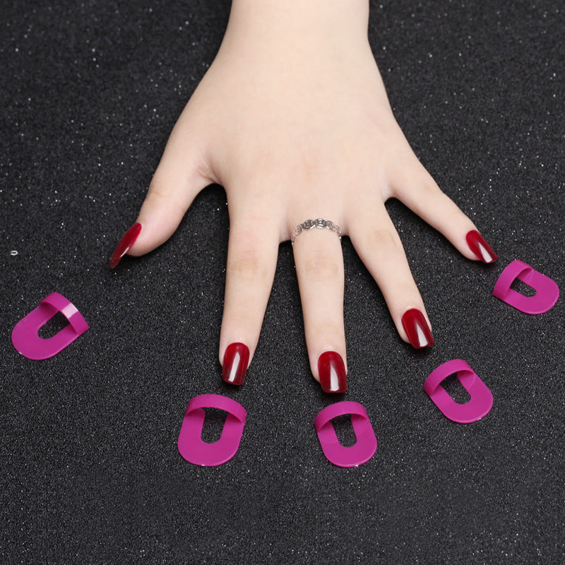 HKM-836435 Nail Polish Application Clip in Red - 14.8CM x 8.5CM, Protective Tool for Easy Nail Painting