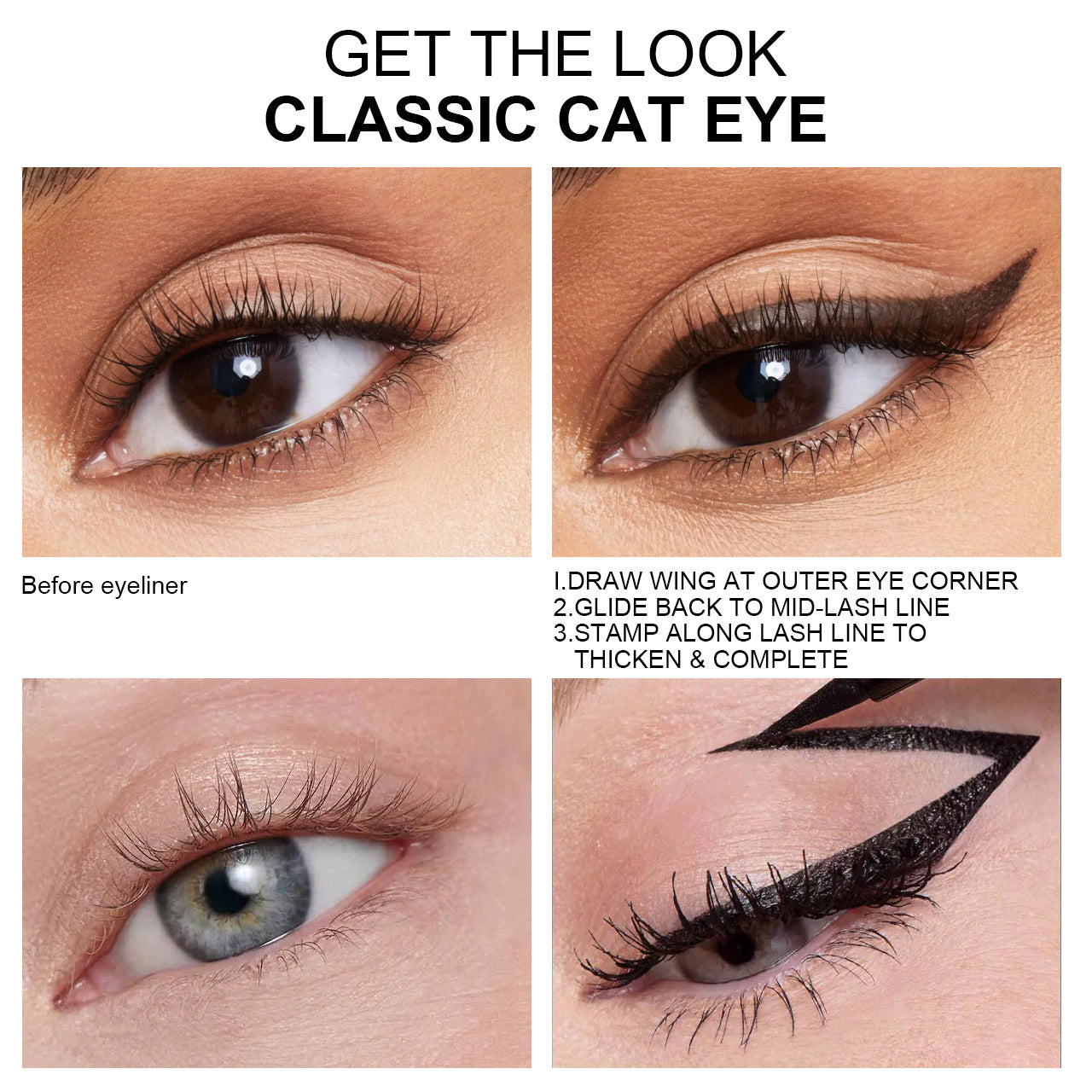 HKM-272211 Double Head Seal Liquid Eyeliner - Long-Lasting, Waterproof, Smudge-Proof Formula with Precision Stamp Application