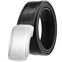 HKM-031123 Business Casual Stainless Steel Belt with Patch Buckle for Men - Model LY36-61317-8