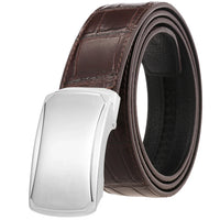 HKM-031123 Business Casual Stainless Steel Belt with Patch Buckle for Men - Model LY36-61317-8