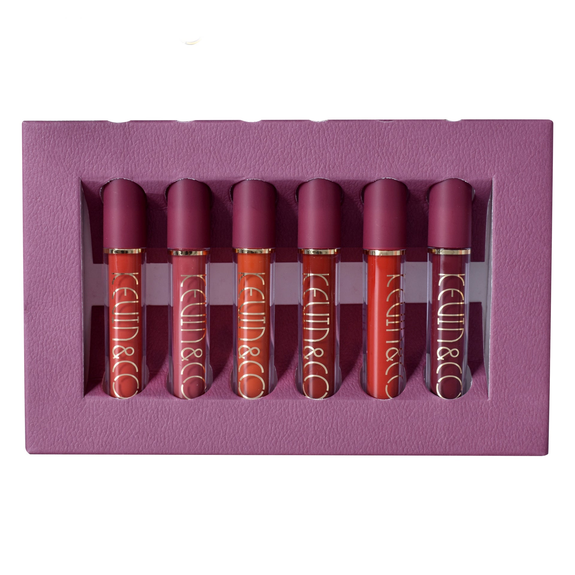 HKM-826131 6-Color Lip Glaze Set with Multivitamins for Bright Glossy Lips