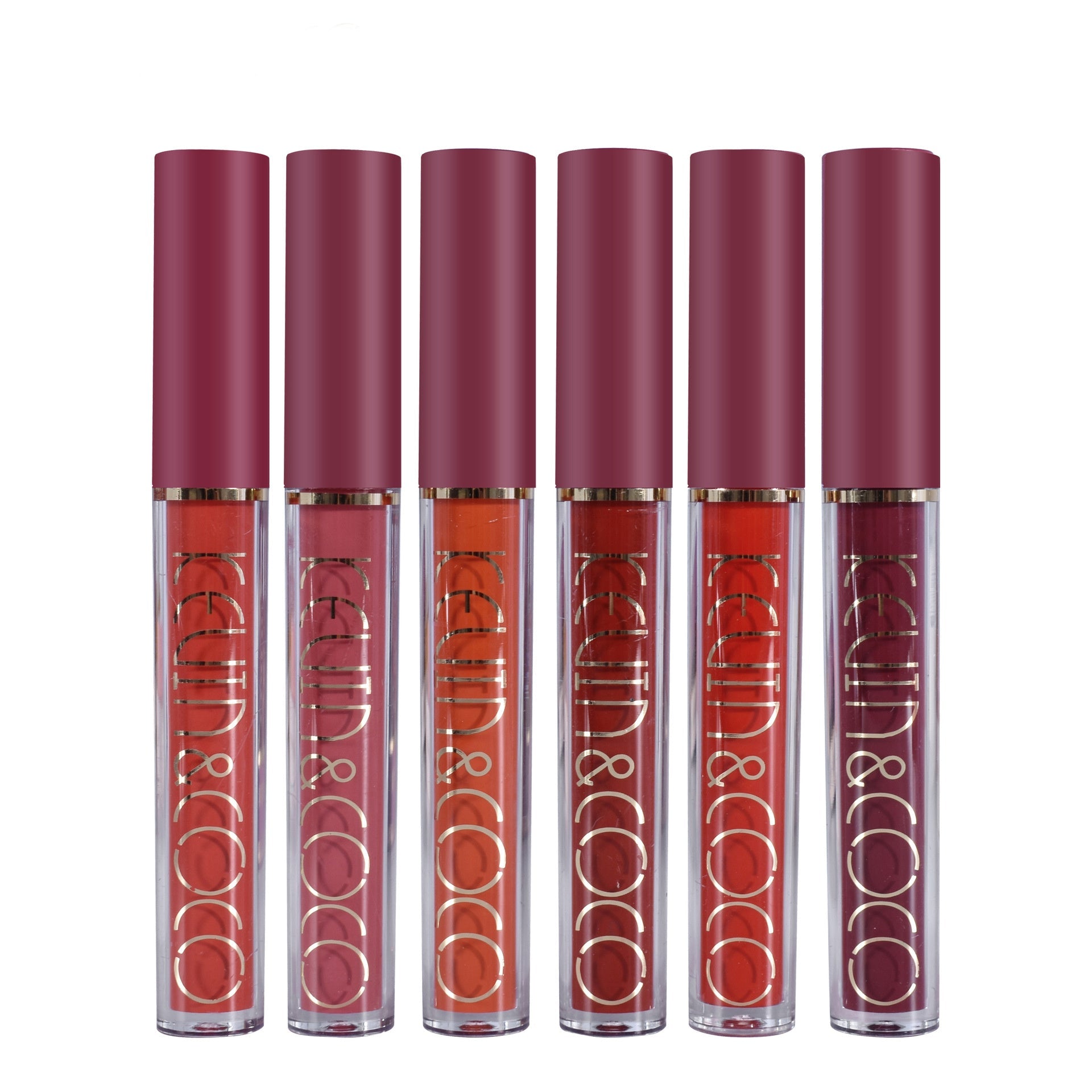 HKM-826131 6-Color Lip Glaze Set with Multivitamins for Bright Glossy Lips