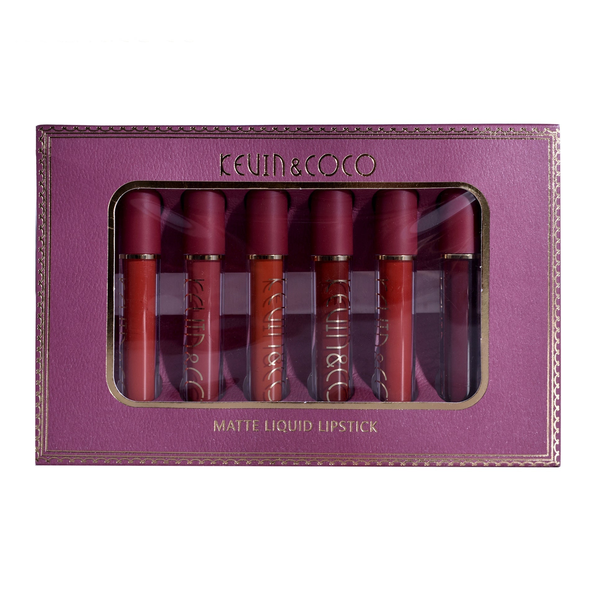 HKM-826131 6-Color Lip Glaze Set with Multivitamins for Bright Glossy Lips