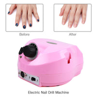 HKM-900819 Electric Nail Polisher Drill Kit with Foot Switch and Six Nail Bits, 0-35000RPM, for Manicure and Pedicure