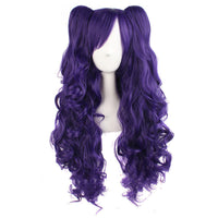 HKM-085331 Medium Long Double Ponytail Anime Character Wig Set - High Temperature Wire, Suitable for Any Skin Tone and Face Shape