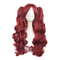 HKM-085331 Medium Long Double Ponytail Anime Character Wig Set - High Temperature Wire, Suitable for Any Skin Tone and Face Shape