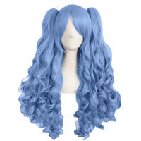 HKM-085331 Medium Long Double Ponytail Anime Character Wig Set - High Temperature Wire, Suitable for Any Skin Tone and Face Shape