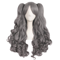HKM-085331 Medium Long Double Ponytail Anime Character Wig Set - High Temperature Wire, Suitable for Any Skin Tone and Face Shape