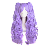 HKM-085331 Medium Long Double Ponytail Anime Character Wig Set - High Temperature Wire, Suitable for Any Skin Tone and Face Shape