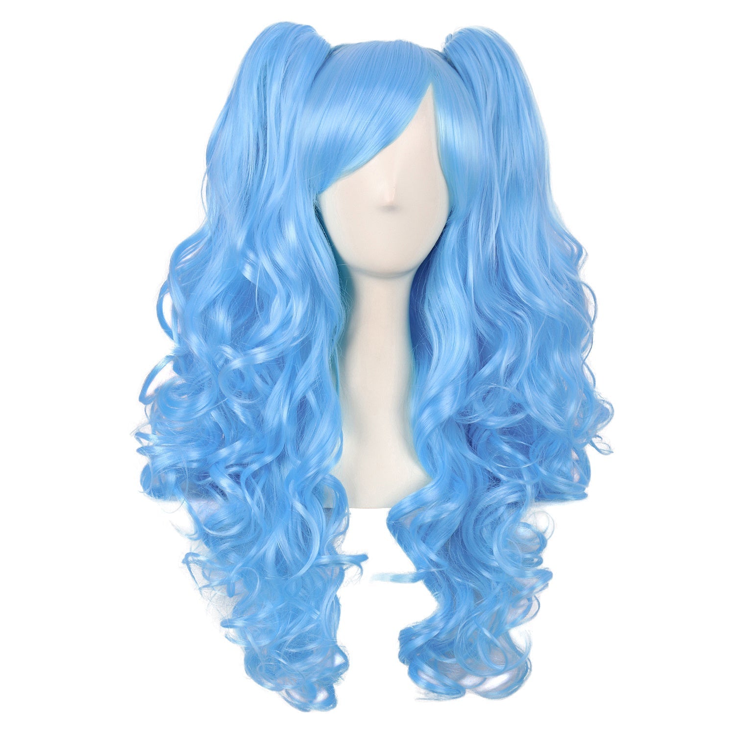 HKM-085331 Medium Long Double Ponytail Anime Character Wig Set - High Temperature Wire, Suitable for Any Skin Tone and Face Shape