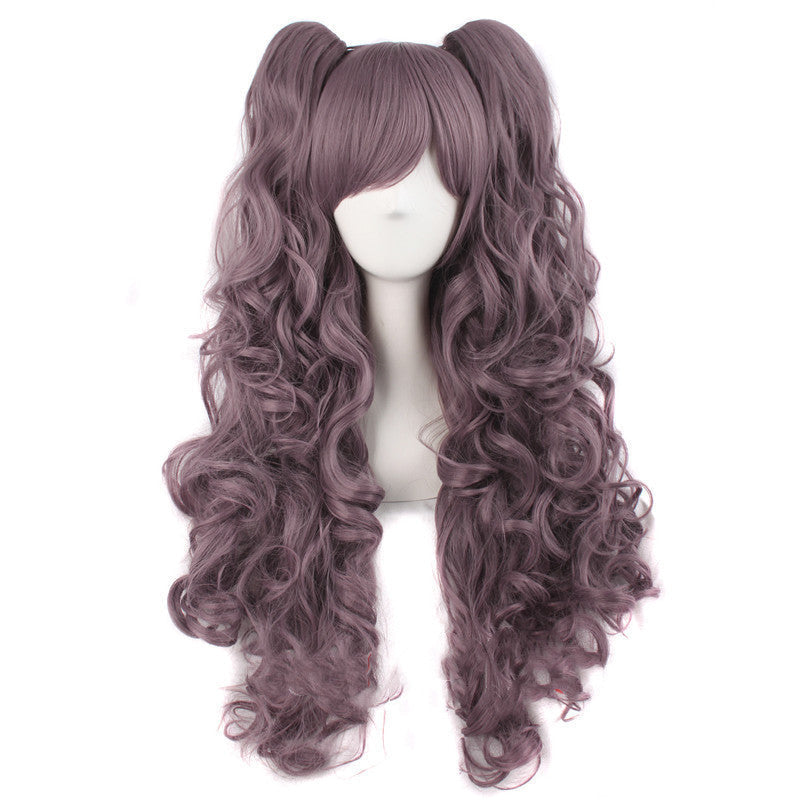 HKM-085331 Medium Long Double Ponytail Anime Character Wig Set - High Temperature Wire, Suitable for Any Skin Tone and Face Shape