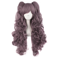 HKM-085331 Medium Long Double Ponytail Anime Character Wig Set - High Temperature Wire, Suitable for Any Skin Tone and Face Shape