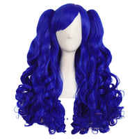 HKM-085331 Medium Long Double Ponytail Anime Character Wig Set - High Temperature Wire, Suitable for Any Skin Tone and Face Shape